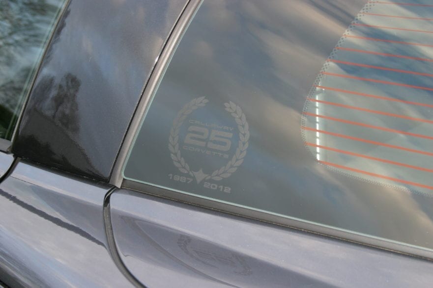 Callaway Corvette RPO B2K Coupe Rear Window Emblem Callaway Corvette RPO B2K Coupe Rear Window Emblem