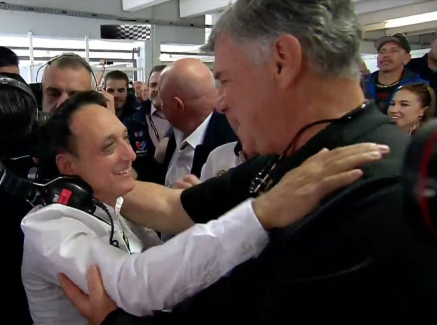 Giovanni Ciccone and Reeves Callaway celebrating series championship - 2017