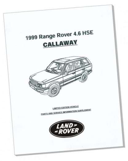 Range Rover Callaway Parts & Service Supplement