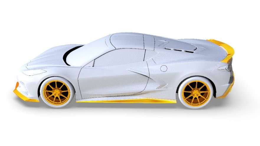 Callaway Corvette C8 Rendering Side View