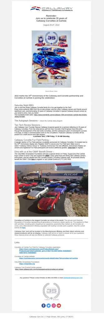 Corvettes at Carlisle