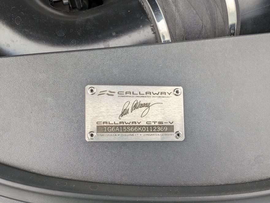 2019 Callaway CTS-V SC740 - underhood plaque