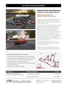 Callaway Track Delivery Info Sheet 1