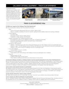 Callaway Track Delivery Info Sheet 2