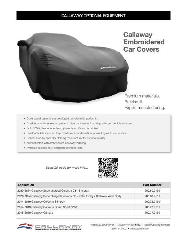 Car Cover Info Sheet