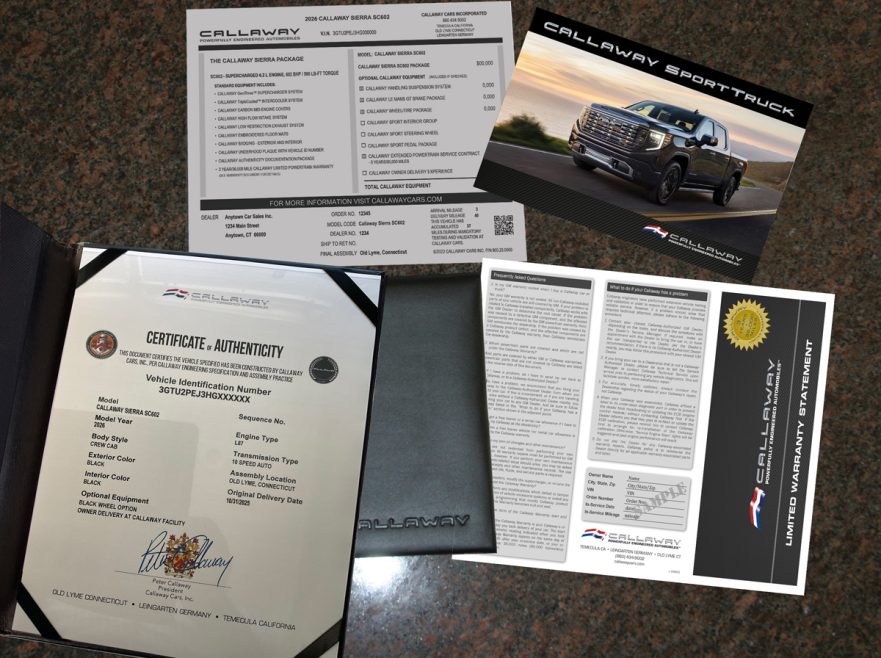 2026 Callaway Sierra RS - Authenticity Documentation 2026 Callaway Sierra RS - Authenticity Documentation