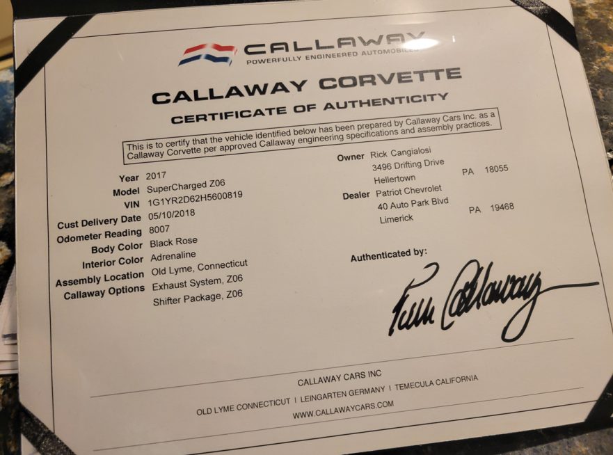 Callaway-Z06-600819-certificate-of-authenticity